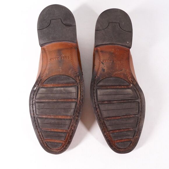 Cole Haan Grand Leather Penny Loafer Dress Shoes Mens 9M Orange Brown Tan C33224 main image 7